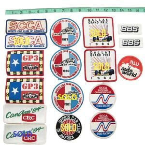 Vintage Auto Racing Patches Badges SCCA CanAm BBS